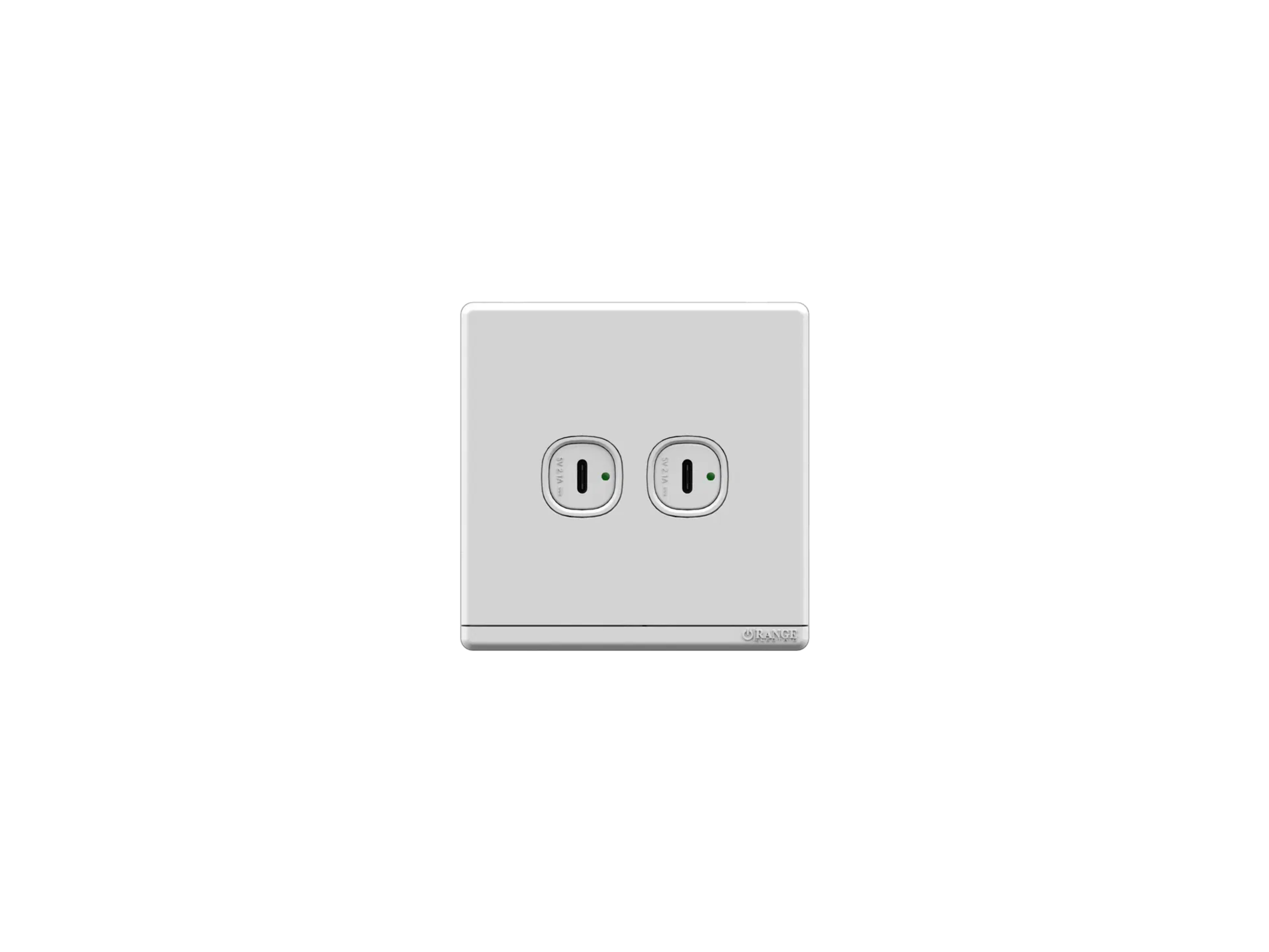 ODESSA 2GANG 2.1A USB TYPE C WHITE